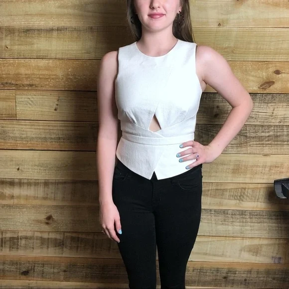 BCBG MaxAzria, crossover peplum top, Elley - Picture 2 of 9